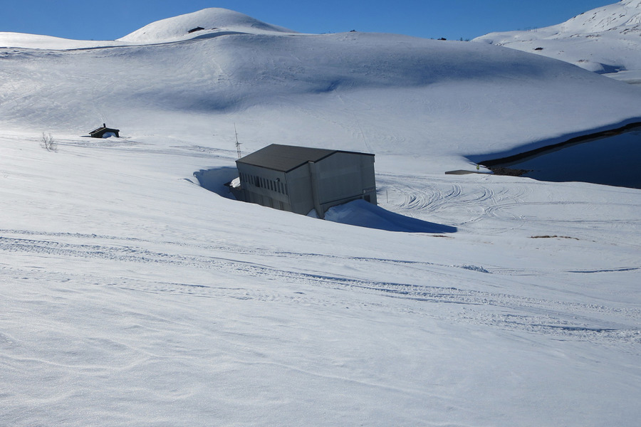 Målset power plant is located in a beautiful, but trackless mountain terrain